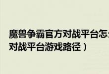魔兽争霸官方对战平台怎么玩自己下载的图（魔兽争霸官方对战平台游戏路径）
