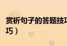 赏析句子的答题技巧开头（赏析句子的答题技巧）
