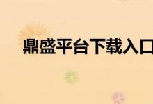 鼎盛平台下载入口（问鼎app官方下载）