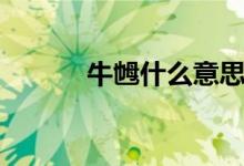 牛乸什么意思(牛犇什么意思)