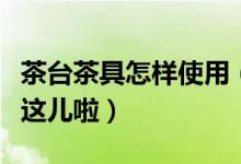 茶台茶具怎样使用（各种茶具的使用方法都在这儿啦）