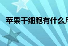 苹果干细胞有什么用（苹果干细胞的作用）