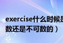 exercise什么时候是可数名词（exercise是可数还是不可数的）