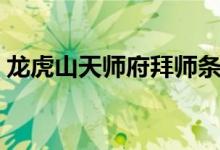 龙虎山天师府拜师条件（龙虎山天师府拜师）