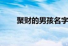 聚财的男孩名字(发财的男孩名字)