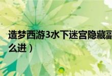 造梦西游3水下迷宫隐藏副本怎么打(造梦西游3水下迷宫怎么进)