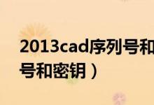 2013cad序列号和密钥视频（2013cad序列号和密钥）