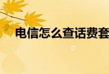 电信怎么查话费套餐（电信怎么查话费）